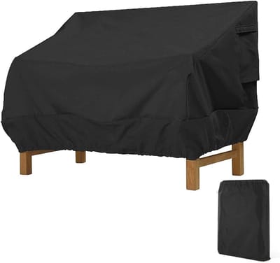 OIMG Tuinbankhoes - Waterdichte Tuinbankhoes - 224 x 83 x 84 cm - 4-zits tuinbankhoes - Beschermhoes Tuinbank - winddicht - scheurbestendig - Oxford-materiaal - Hoge kleurechtheid - UV-straling - zwart