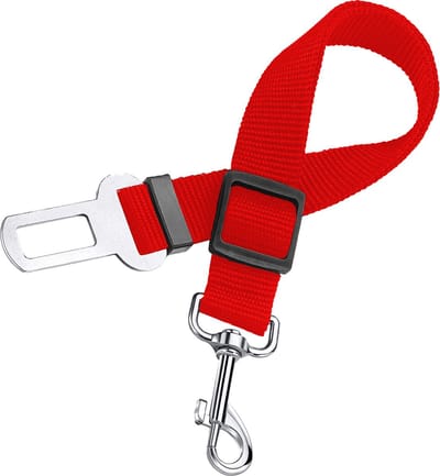 Hondenriem Autogordel Hondentuig Verstelbare Hondengordel - Rood