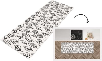 Keukenloper - Loper keuken - Patronen - Bladeren - Design - 150x50 cm - Keukenloper vinyl