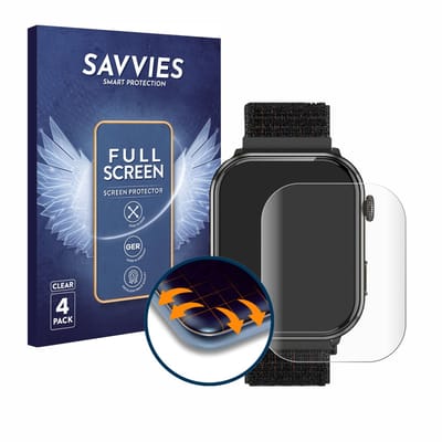 Savvies - Screenprotector voor Blackview R60 1.96" - Folie Beschermfolie transparant volledig dekking 4 Stuks