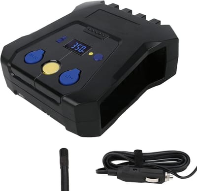 Draagbare Bandenpomp - Digitale Luchtpomp - Banden Snel Oppompen - Automatische Uitschakeling - 12V DC - Zwart