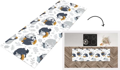 Keukenloper - Loper keuken - Patroon - Kinderen - Jongens - Dieren - Slapen - 150x50 cm - Keukenloper vinyl