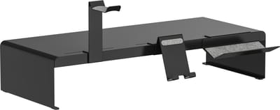 VDD Gaming Monitor Verhoger - Monitor Standaard - Laptop Standaard - Computer Standaard - Laptop Verhoger - Bureau Organizer - incl. Telefoon & Koptelefoon Houder - Zwart