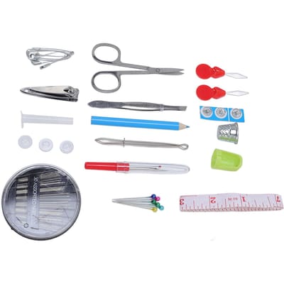 Naaiset Cadeau Naalden Garen Schaar Reis Draagbare Doos Benodigdheden Accessoires voor Slaapzaal Thuis gray