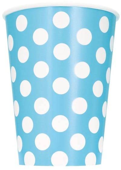 6 partij papieren bekers Tiana lichtblauw 354ml