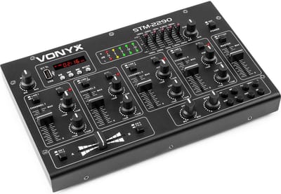DJ Mixer met 8 Kanalen - Vonyx STM2290 - Mengpaneel met MP3 Speler, Bluetooth en Sound Effects - 5 Band EQ