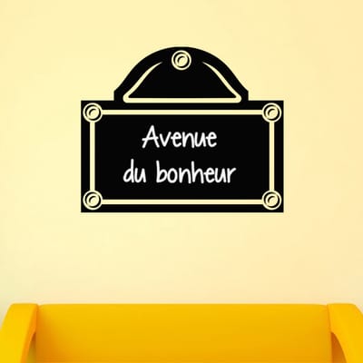 Schoolbordsticker - uitwisbare zelfklevende muurstickers - STRAATBORD - 35x45cm