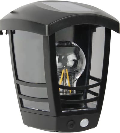 Solar wandlamp Tickle - Met led filament lamp - Tuinverlichting op zonne-energie - Zwart