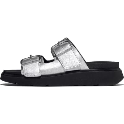 Hakken met gesp van fijn leer dames FitFlop Gen-FF Buckle Tumbled