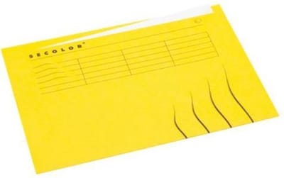 25 x Vouwmap Jalema Secolor A4 Ongelijk Geel