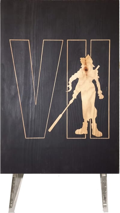 CharredArt - Houten Bord Final Fantasy 7 Aerith Gainsborough | Videogame - Hout kunst - Huis decoratie woonkamer - Wanddecoratie accessoires - Kamer interieur decoraties