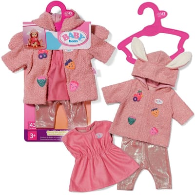 BABY born Jas-set met Jurk (43 cm)