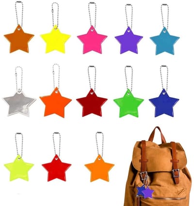 Dailygoods- Veiligheidsreflectorhanger 13 stuks - Reflecterende Band - Reflectoren - Reflecterende Stickers - Sterveiligheidsreflector - Voor Schooltas/Rugzak - Reflector