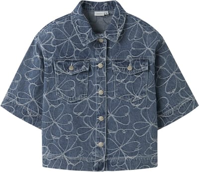 NAME IT - NKFEVELYN 2/4 JACQ DNM SHIRT 2928-JQ D - Meisjes - Overhemden