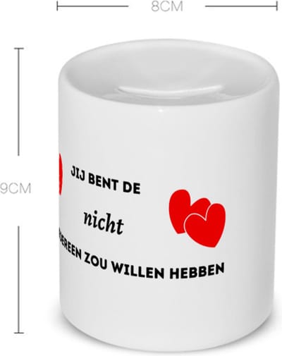 Akyol - jij bent de nicht die iedereen zou willen hebben Spaarpot - Nicht - geweldige nicht - liefste nicht - verjaardag - cadeau - kado - bedankje - geschenk - 350 ML inhoud