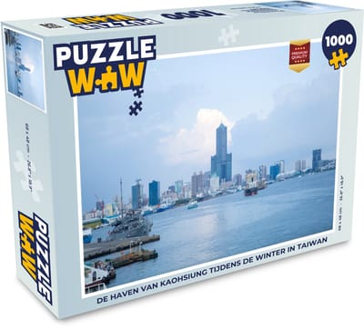 Puzzel De haven van Kaohsiung tijdens de winter in Taiwan - Legpuzzel - Puzzel 1000 stukjes volwassenen