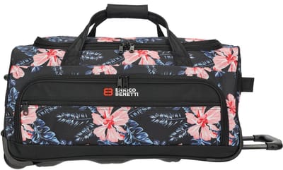Enrico Benetti Santa Cruz Wieltas 55 cm - Reistas 70 Liter - Zwart-Bloem