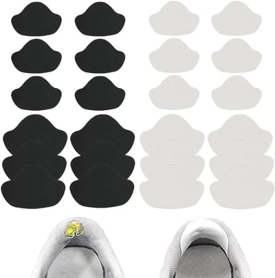 Dailygoody - Hielkussens voor Schoenen - Hielbescherming - Zelfklevend en Comfortabel - Zwart en Wit - Schoenreparatie - Ideaal voor Hielpijn en Onple