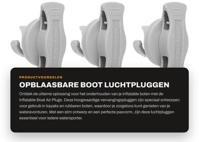 Dailygoods- Luchtplug 3 Stuks - Professionele Opblaasbare Bootklep - Lekvrije PVC Vervangingsplug - Geschikt voor Kajak/Surfplank - Afmetingen 5x3,5cm - Bootventiel