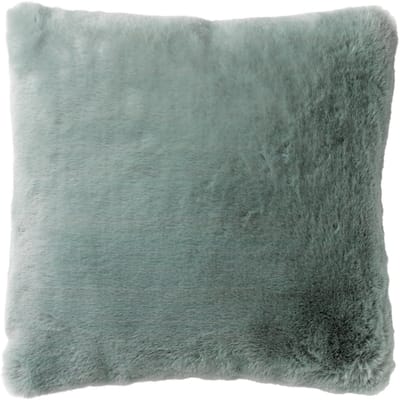 Dutch Decor ZAYA - Kussenhoes 45x45 cm - bontlook - effen kleur - Jadeite - lichtgroen - met rits - zonder binnenkussen