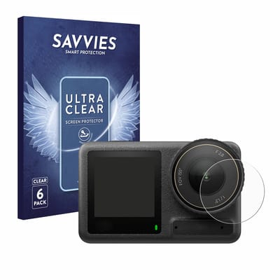 Savvies - Screenprotector voor DJI Osmo Action 4 (Lens) - Folie Beschermfolie transparant 6 Stuks
