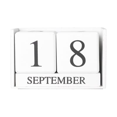 Allecto - Houten Dagkalender - Vintage Decoratie - Bureaudecoratie - Eeuwige Kalender - Perfect als Cadeau - Ideaal voor Kantoor