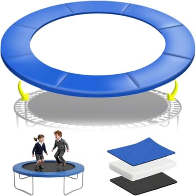 Trampoline Beschermhoes - Trampoline Randkussen - Veilig Spelen - Waterdicht PVC Materiaal - 183-488 cm - Blauw