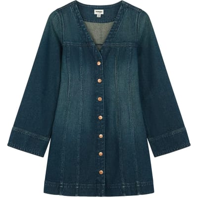 Damesjurk met lange mouwen Wrangler Saloon Shadow