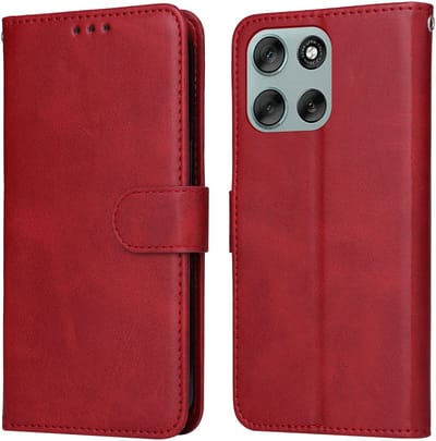 Telestore - rood agenda book case hoesje - telefoonhoesje geschikt voor Motorola Moto G56 5G