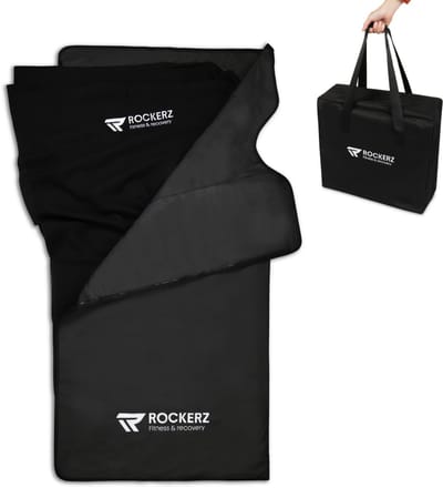 Rockerz Infrarood Saunadeken – Infraroodtherapie - Thuis Ontspannen & Ontgiften - Detox-effect - lengte 185cm - Kleur: zwart