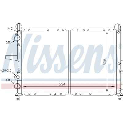 Radiator, motorkoeling NISSENS 61816