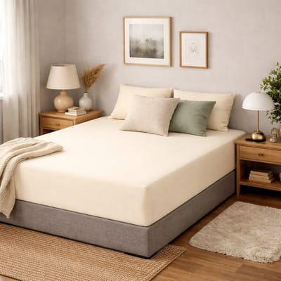 Saphira COMFORT Jersey Hoeslaken – Creme – 140x200 cm – 30 cm Matrashoogte – 100% Katoen – 360° Elastiek Rondom – Glad & Rekbaar