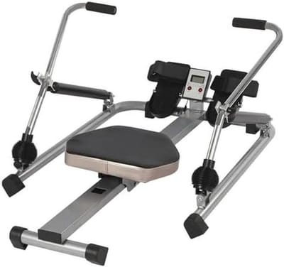 Inklapbaar Roeitoestel - Fitnessapparaat Roeien - Thuis Trainen - 12 Weerstanden Instelbaar - 120 kg Belasting - Zilver Zwart