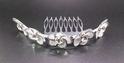 Tiara 5 bloemen met strass