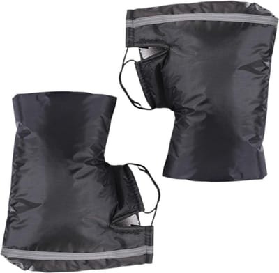 Rieba® Set Handmoffen - Extra Gewatteerde Fietswanten - Geschikt voor Fietsen, Motoren en Scooters - Zwart - Handverwarmers - Fietsmoffen - Scooter Handschoenen - Met Reflectie - Eenvoudige Montage