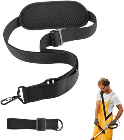 Gras trimmer draagband - Schouderharnas Bosmaaier - Tuinonderhoud - Ergonomisch Ontwerp - 55-100 cm - Zwart