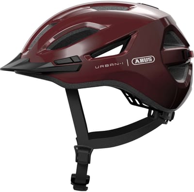 Fietshelm ABUS URBAN-I 4.0 chestnut red M - 54-58 cm - rood - Geschikt voor gebruik op elektrische fietsen - stadsfietsen - 270 g
