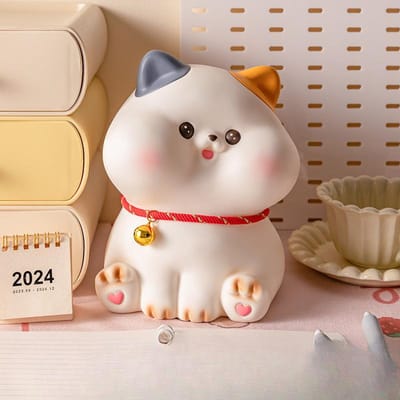 Nouvelle Tirelire Chat Dingdang pour Enfants Grande Capacité Peut Entrer ou Sortir Décoration d'Étude pour Enfants Cadeau 1er Juin gray