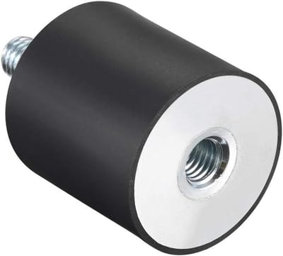 Rubberen Lager - Trillingsdemper Motor - Trillingen Dempen - Verzinkte Afwerking - 40 mm x 40 mm - Zwart