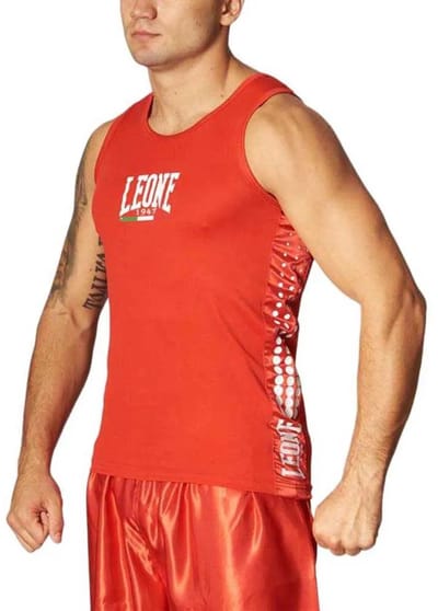 Leone1947 Ab726 Mouwloos T-shirt Rood 2XL Man