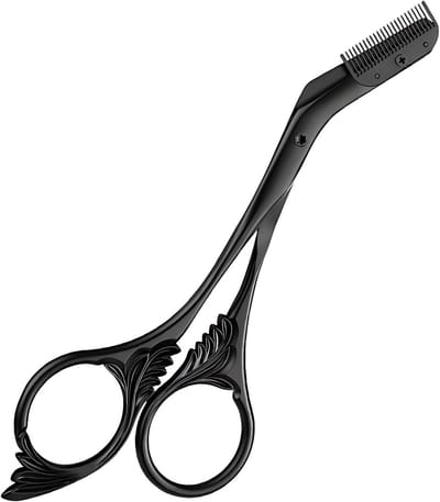 Roestvrijstalen wenkbrauwschaar en trimmer voor perfecte wenkbrauwen | Schoonheidsinstrument voor mannen en vrouwen, ideaal voor verzorging en styling