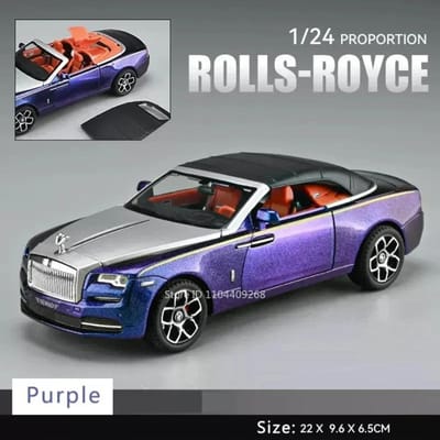 1:24 Schaal Rolls Royce Dawn Phantom Sportwagen Model Speelgoed Geluid Licht Pull Back Schokabsorptie Voertuig Versiering Verjaardagscadeaus