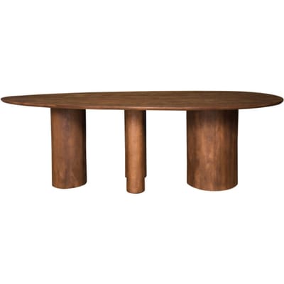 Eettafel Amir 240 x 120 cm - Mangohout Nature Smooth - Organisch - Japandi - 8 tot 10 personen - keukentafel