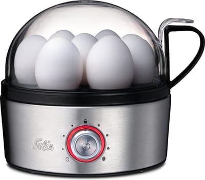 Solis Egg Boiler & More 8272 Eierkoker Elektrisch - Geschikt voor 1 tot 7 Eieren - Met Stoomfunctie voor Groente en Meer - BPA-Vrij - RVS