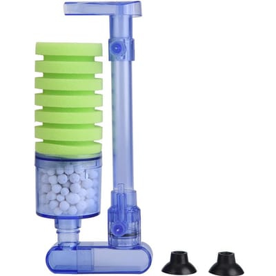 Filtre d'aquarium Pompe à air Éponge Biochimique Pompe à oxygène pour Mini Aquarium Fournitures(XY-2881)