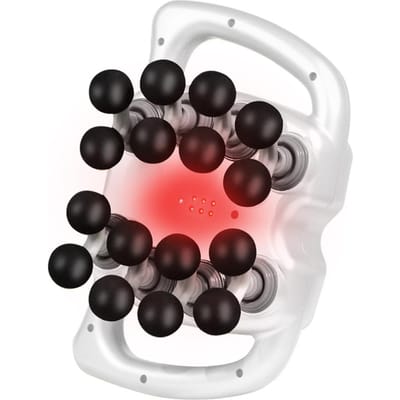 Pistolet Fascia Professionnel Masseur Musculaire Électrique Massage Haute Fréquence Tissus Profonds pour Soulagement Douleur Dos Cou Épaule Taille blanc