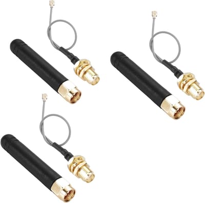 Antenne Set - RF Adapter - Draadloze Communicatie - 3 dBi Versterking - 3 Stuks - Zwart