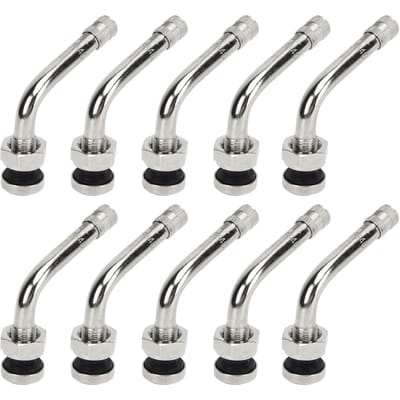20 stuks Metrisch Aluminium Wiel Vrachtwagen Ventiel TR554D 60 Graden Gebogen Ventiel voor Voertuigwiel met 9,7 mm white