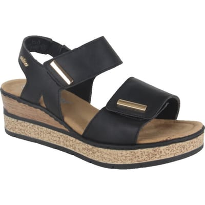Rieker Sandalen - Dames - Zwart - Maat:38