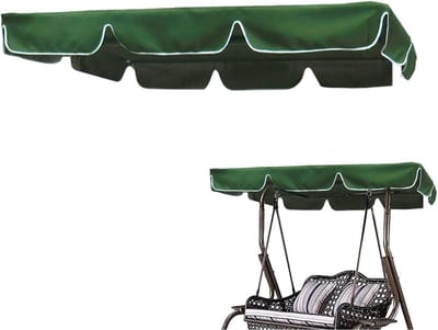 Schommelbank dak - Vervangend dak - Buiten ontspannen - UV- en weerbestendig - 142x120x15 cm - Leger groen